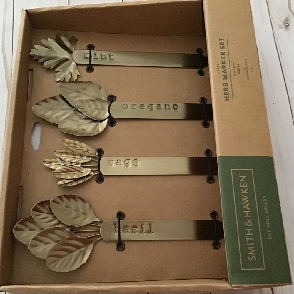 Smith & Hawken Metal HERB MARKER SET For Indoor or outdoor use. BRAND NEW - Picture 4 of 9